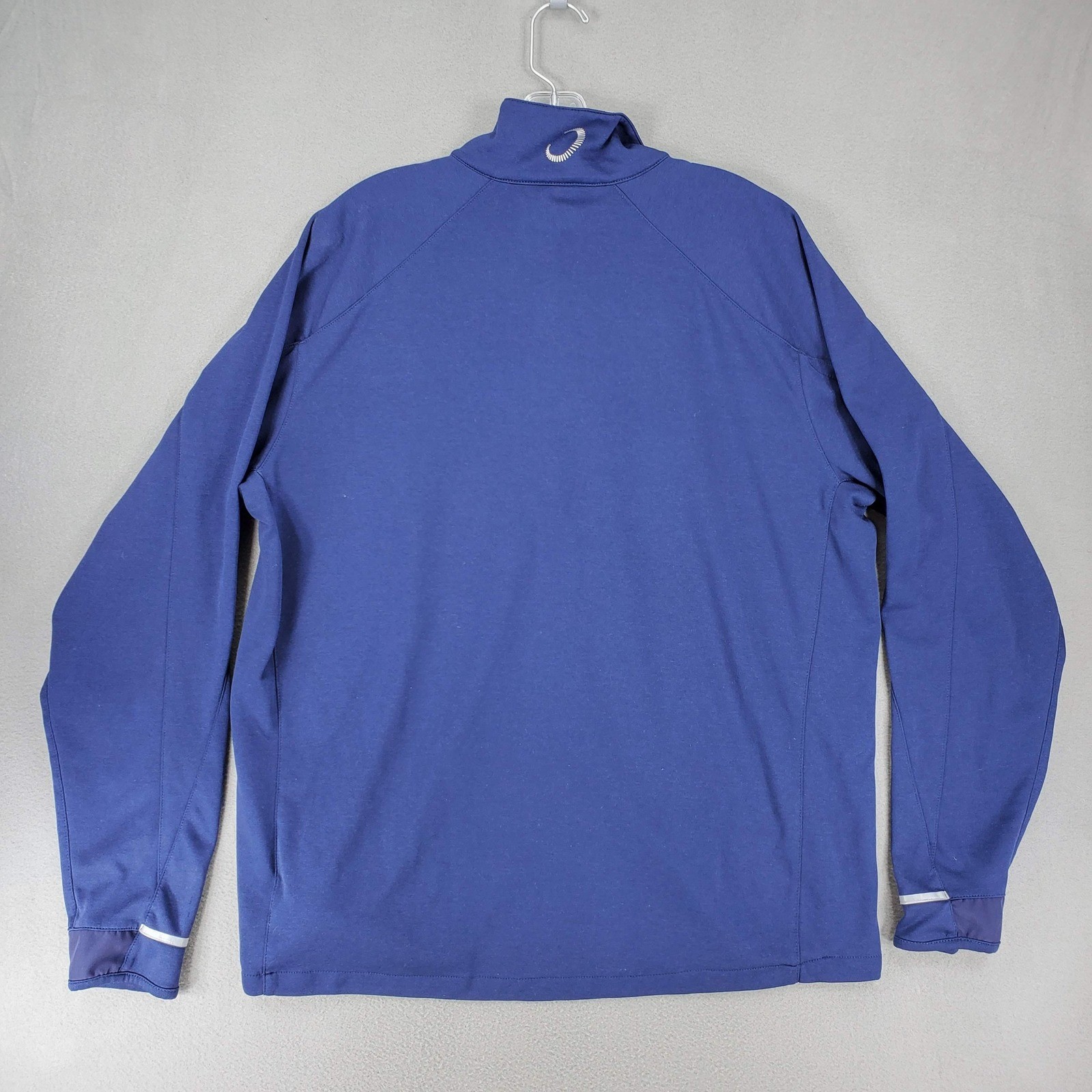 Zero Restriction 1/4 Zip Pullover Men XL Blue Reflective Trim Golf Shirt L1016 gallery