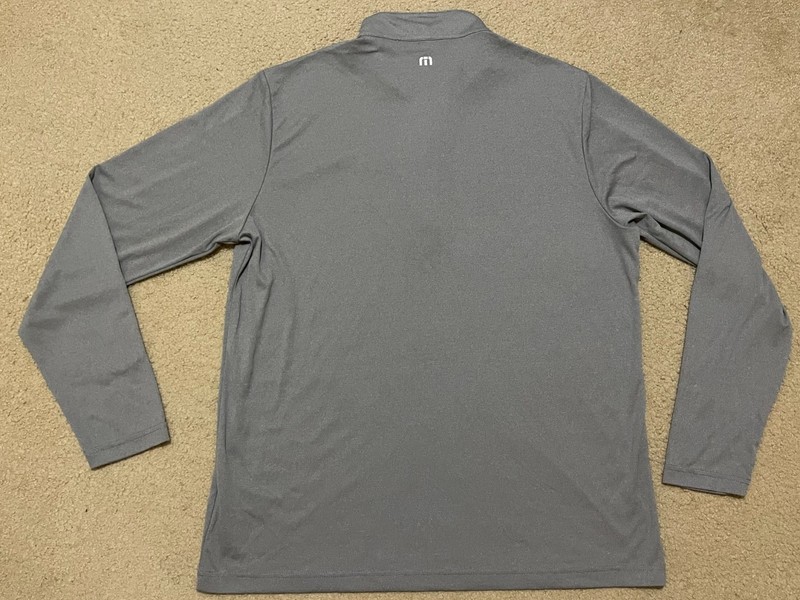 Travis Mathew Coto Performance 1/4 Zip Men XL Gray Pullover Lightweight NWT Logo gallery