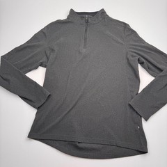 Mondetta Outdoor Project Pullover Mens Large Gray Quarter Zip Stretch Athletic