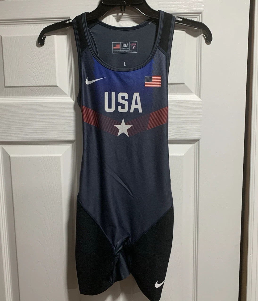 Nike USA Weightlifting Wrestling Singlet Gym Stars Team YOUTH Large brand new gallery