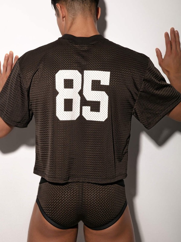 Body Aware Varsity 85 Mesh Jersey for Men (Black) - Sexy Men's Athletic Clothes gallery
