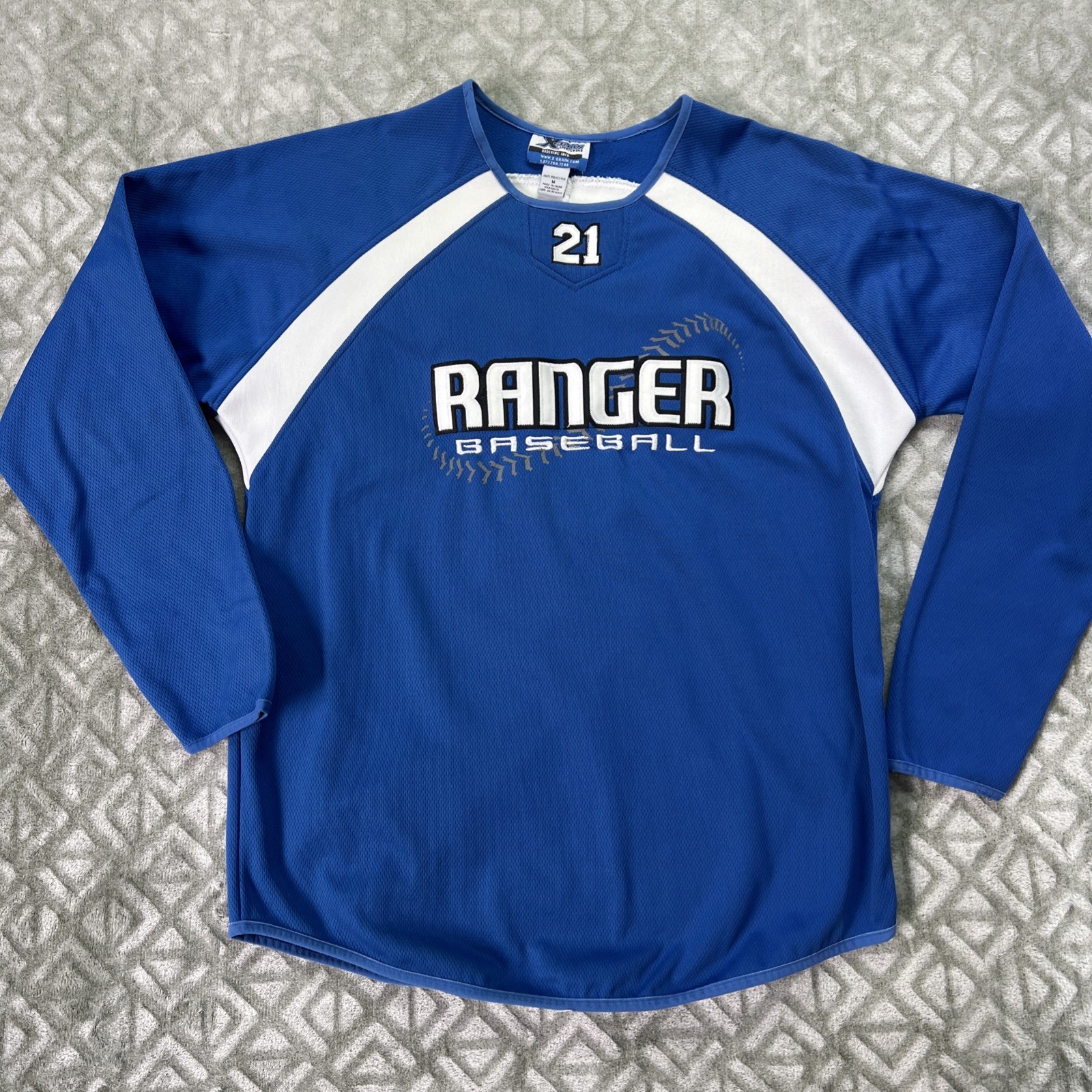 Vintage X Grain Ranger Baseball Jersey Men M Blue And White gallery