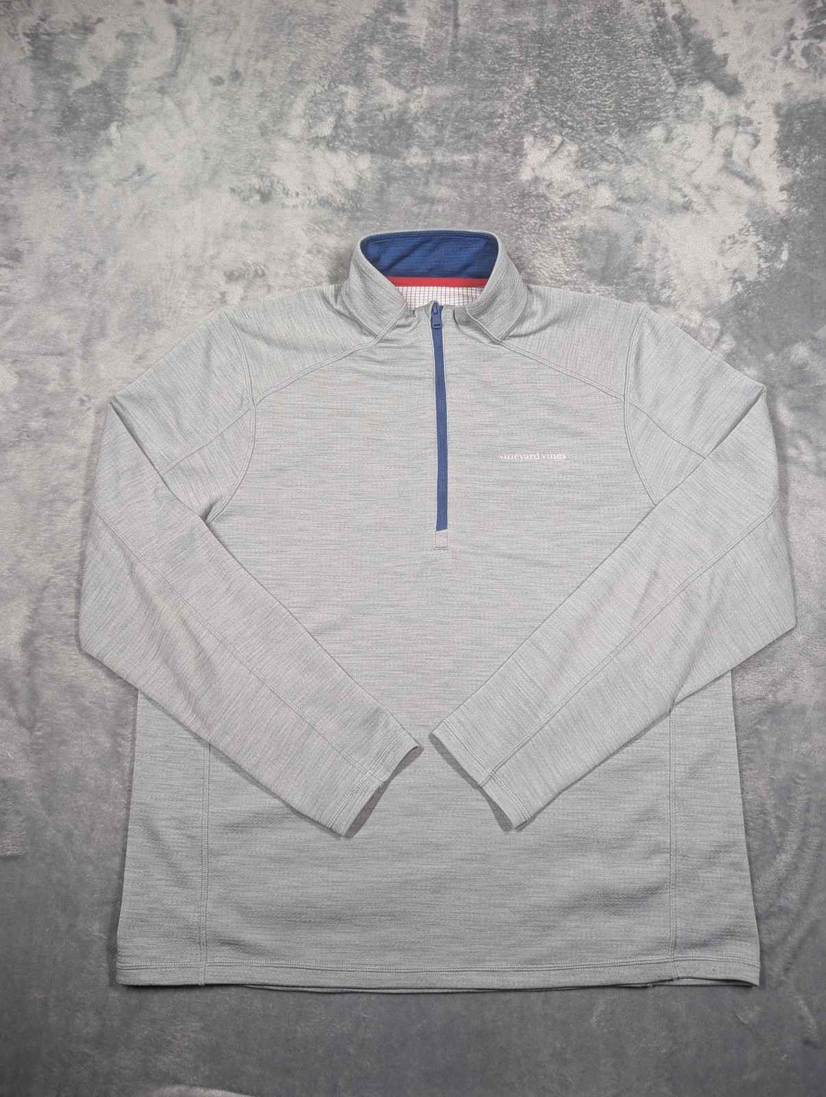Vineyard Vines Performance Pullover Mens Large Gray 1/4 Zip Long Sleeve Top gallery