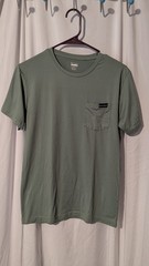Spyder Mens Small Activewear Pocket Tee Shirt Short Sleeve Green Polyester Blnd