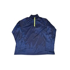 Tommy Bahama Relax UV Tech Mens Medium Navy Blue Palm Print 1/4 Zip Pullover