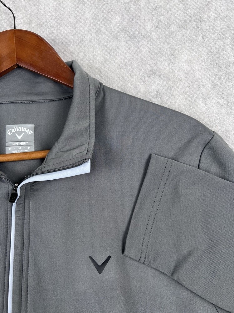 Callaway Golf Pullover Mens M Gray Opti-Dri Quarter Zip Base Layer