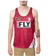 Born Fly Mens The Quest Mesh Jersey, testerossa, L