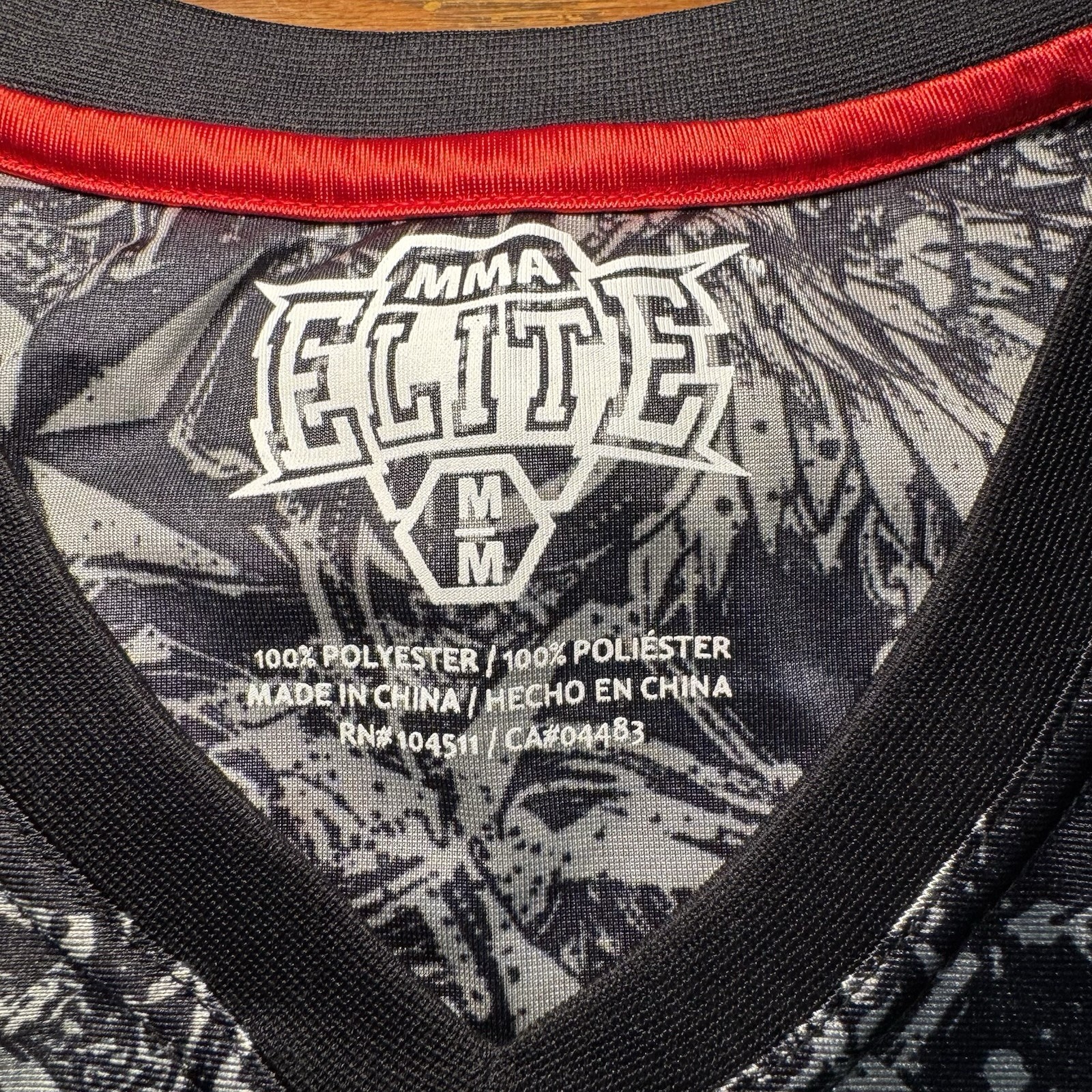 MMA Elite Tank Top Mens Medium Black Printed Logo Martial Arts Fighting Jersey gallery