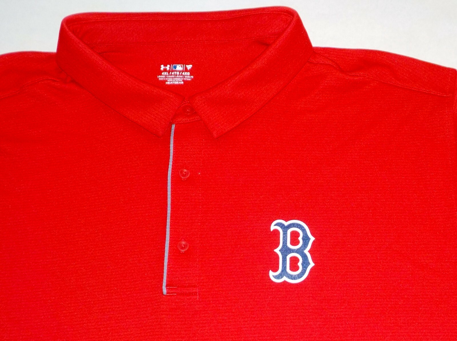 BOSTON RED SOX UNDER ARMOUR POLO SHIRT GOLF COACHES BIG MEN'S 4X 5X HEATGEAR NWT gallery