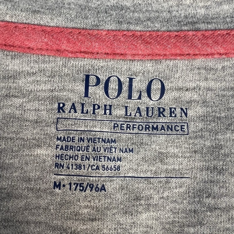 Polo Ralph Lauren Performance Quarter Zip Pullover Coral Red Pink Golf Sweater M gallery