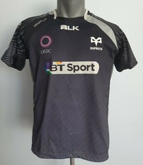 Ospreys Rugby 2014 – 2015 Jersey BLK Black Shirt Size Boys L Rugby Union Wales