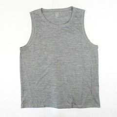 IDEOLOGY ID RAPIDRY SILVER GRAY XL FITNESS ATHLETIC MESH SLEEVELESS TEE TSHIRT