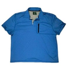 GH BASS Shirt Mens XXL 2X Polo Blue cool Performance Stretch golf Fishing Short.