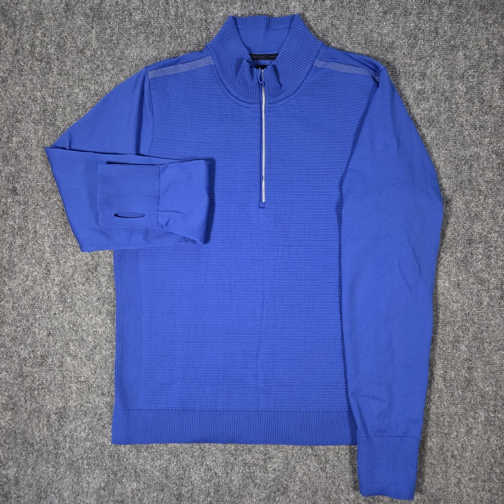 Under Armour Pullover Mens XL IntelliKnit Run Half Zip Blue Running