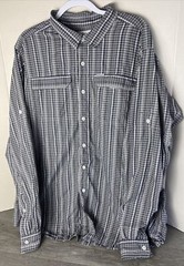Columbia Omni Shade Silver Ridge Lite Vented Fishing Shirt Strips Mens Size 2XL