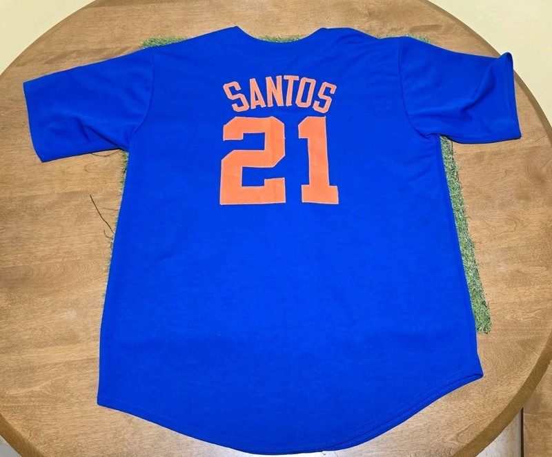Teamwork Athletic Apparel Cyclones Blue XL Baseball Jersey #21 Santos '03 Champs gallery