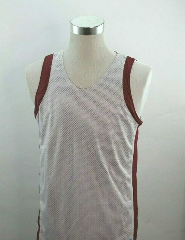 Champion Mens Mesh Tank Basketball Jersey Practice Reversible Cardinal/White Med gallery