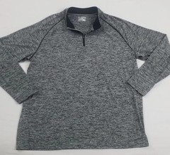 Under Armour Mens Long Sleeve Activewear Pull Over 1/4 Zip Grey Heathered Sz 2XL