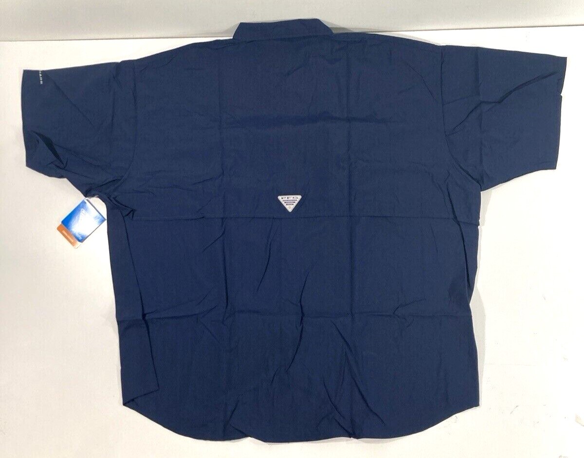 NWT 4X BIG COLUMBIA MENS PFG BAHAMA ll SHORT SLEEVE SHIRT NAVY 4X gallery