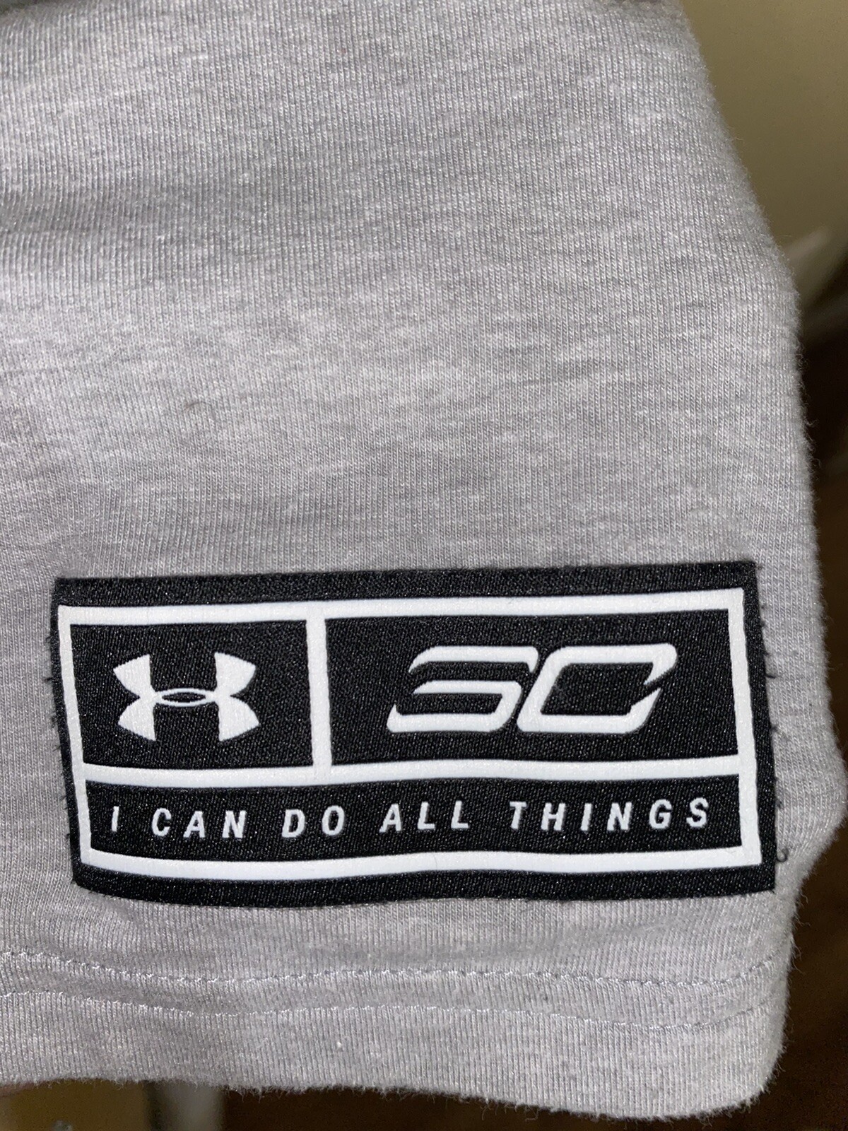 Under Armour SC30 Grey Splash Short Sleeve Workout Hoodie Large 1290654 gallery