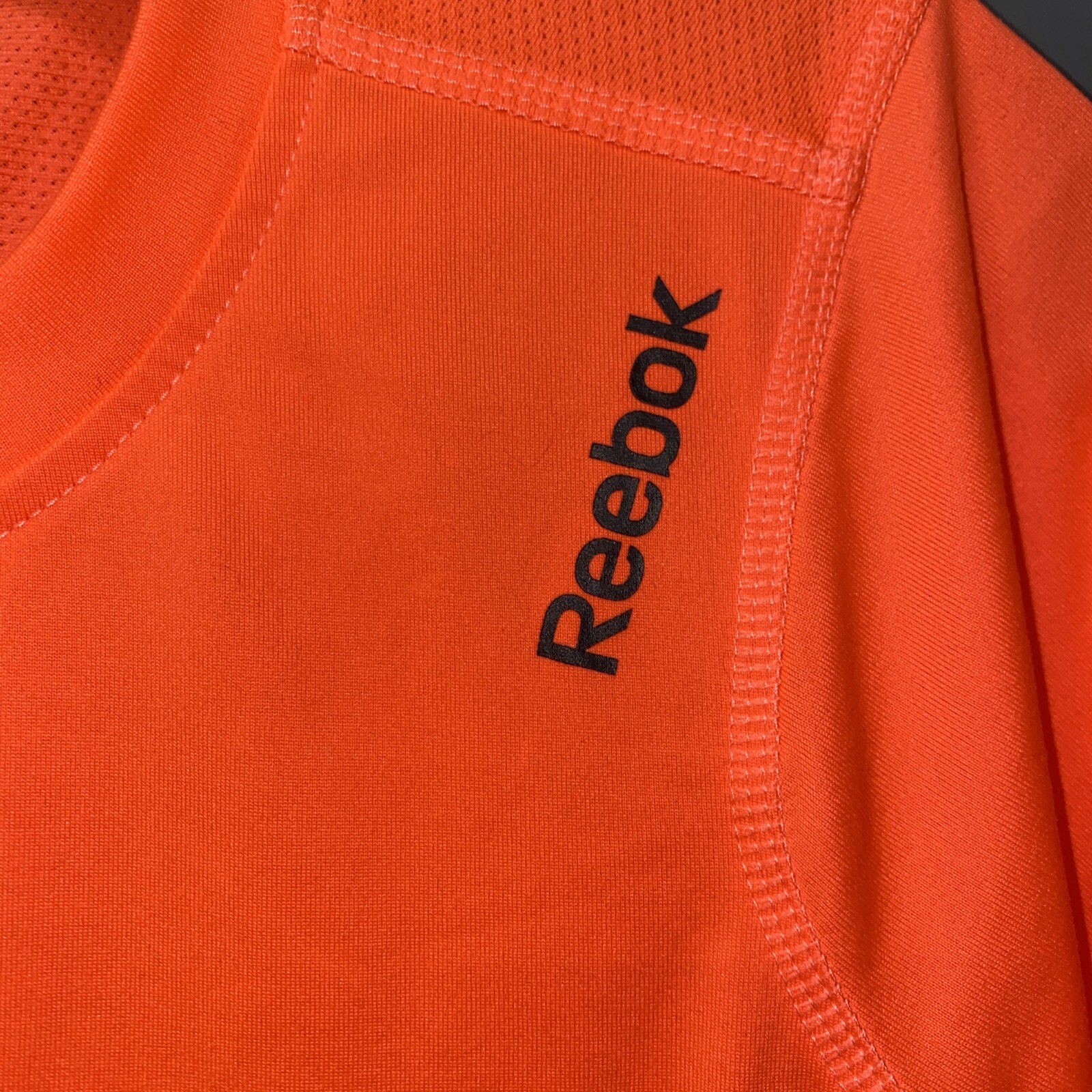 Men’s Reebok Bright Salmon Neon Pink Athletic Shirt Sz M gallery