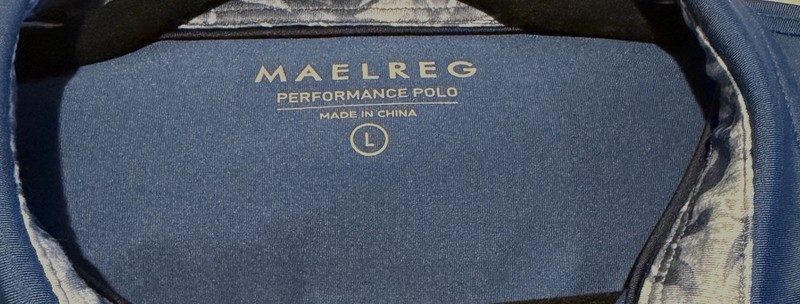 MAELREG Performance Polo Golf/Performance Long Sleeve Blue SZ L Stretch gallery