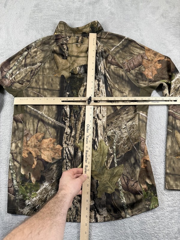 LL Bean Pullover Mens Medium Brown Mossy Oak Camo Hunting Outdoor Hiking Camping gallery