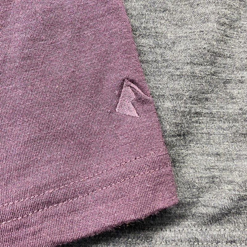 Ridge Shirt Mens Medium Gray Purple Raglan Long Sleeve Colorblock Crewneck Tee gallery