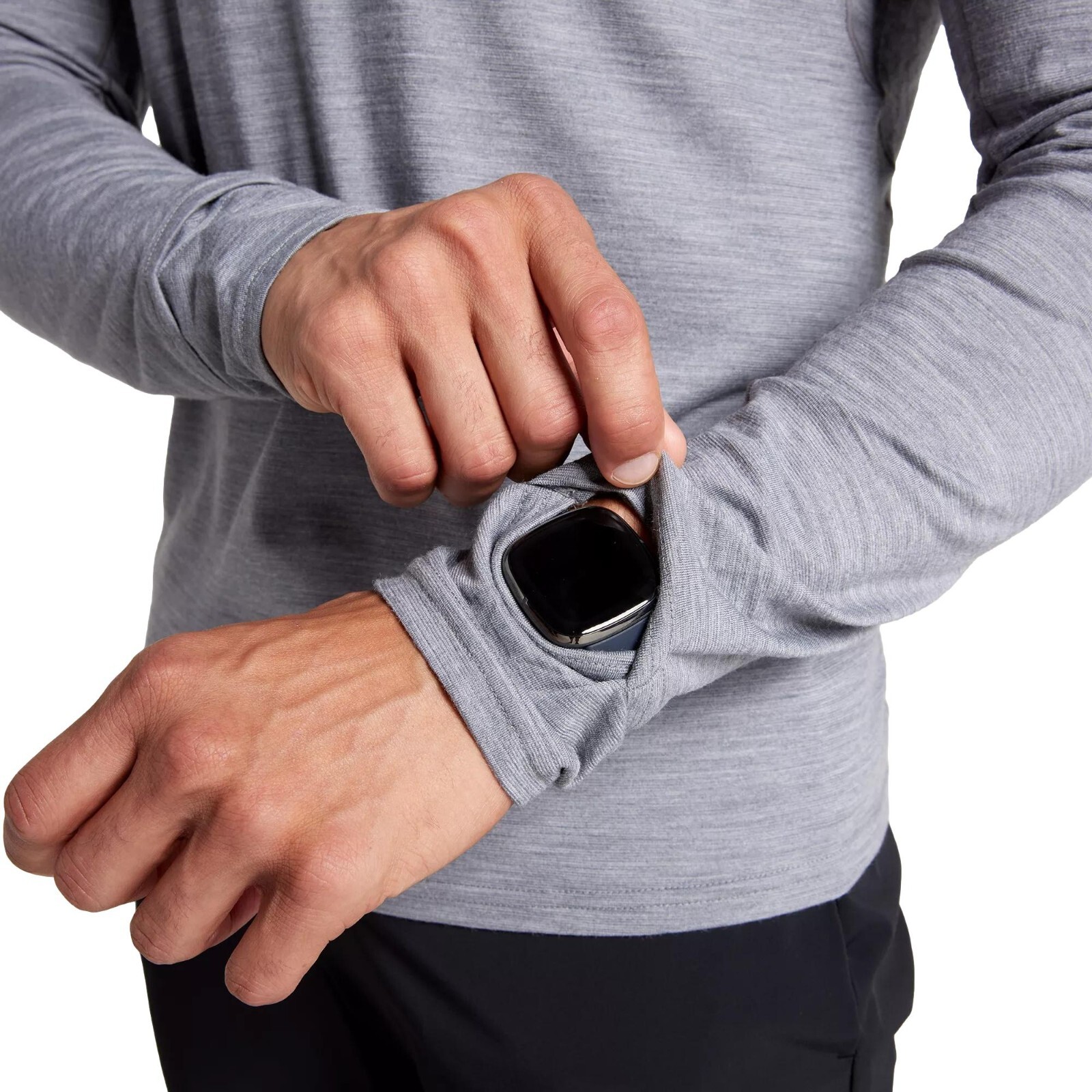 VRST x Smartwool Men's Long Sleeve 1/4 Zip (Light Grey Heather) $118 gallery