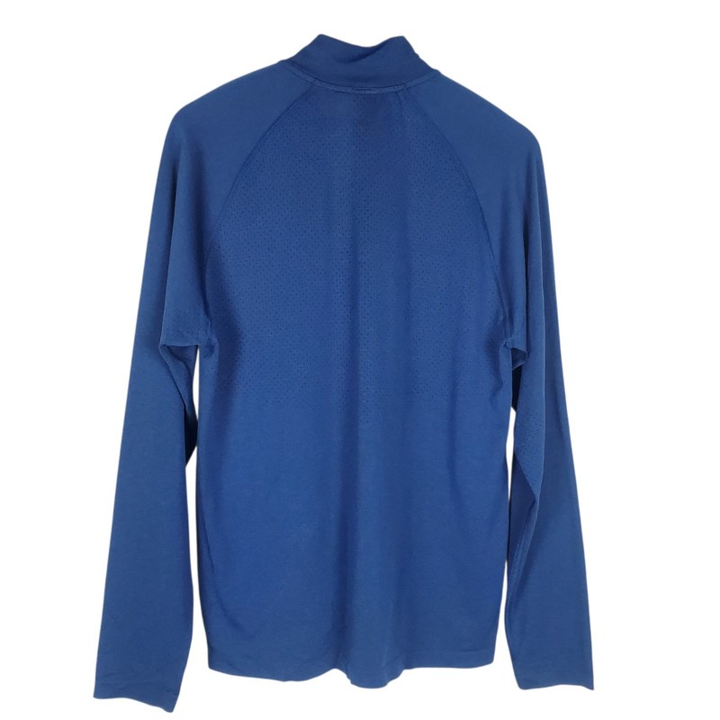 RHONE Perforated Seamless Versatility Pullover Shirt 1/4 Zip Mens L Blue Long Sl gallery