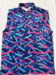 YATTA Men’s 8-Track Printed Golf Polo Shirt Size: LARGE