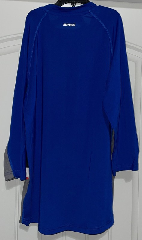 Marucci 3/4 Sleeve Performance Base Layer Shirt Men's Size Small Royal Blue gallery