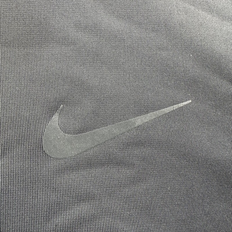 Nike Running Shirt Jacket Mens Medium Gray Fleece Dri-Fit 1/2 Zip Pullover Logo gallery