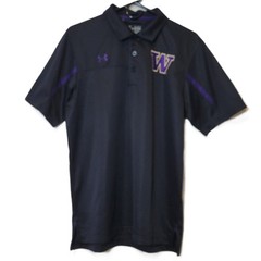 Under Armor Washington Huskies Polo Shirt Black Men’s Medium Embroidered Logo