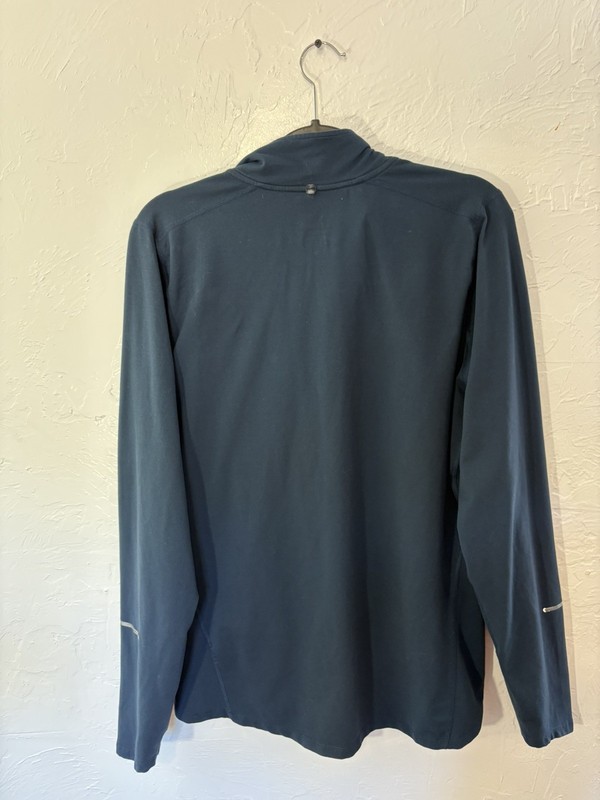 Size M Nike Dri-FIT Element Quarter Zip Running Top Blue Reflective Pullover gallery