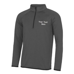Personalised Custom Embroidered Just Cool Awdis cool ½ zip Sweatshirt Sports
