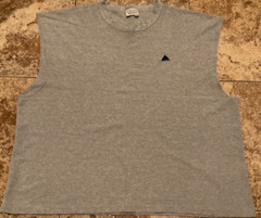 VINTAGE ATHLETIC WORKS THERMAL KNIT MUSCLE TEE ( MENS 3XL ) HEATHER GRAY