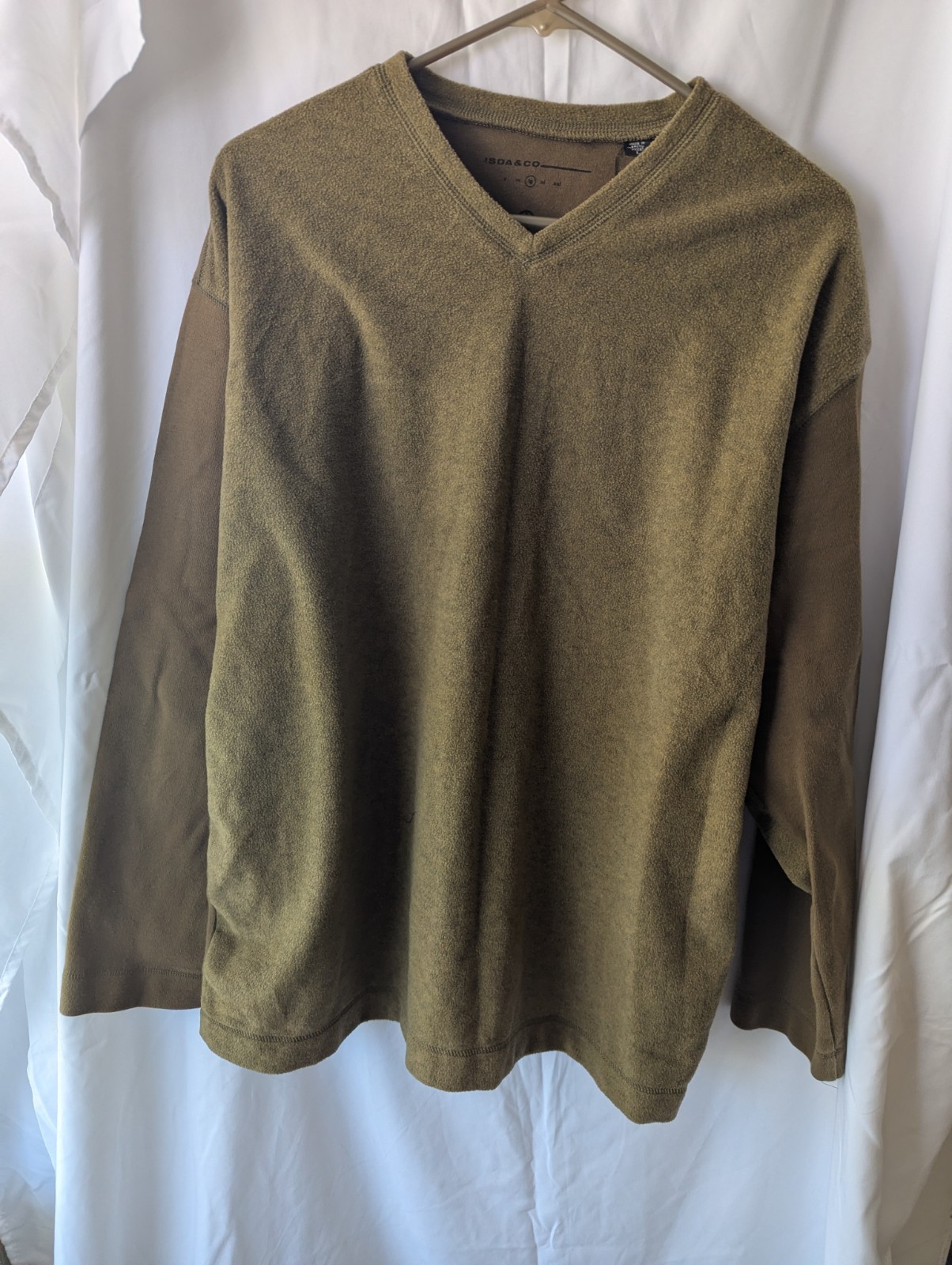 Men's ISDA & CO Fleece & Knit Long Sleeve Shirt Elbow Patches Quiet Luxury L gallery
