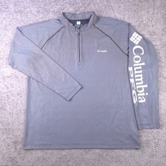 Columbia PFG Shirt Mens XL Quarter Zip Pullover Omni Freeze Fishing Boating GUC