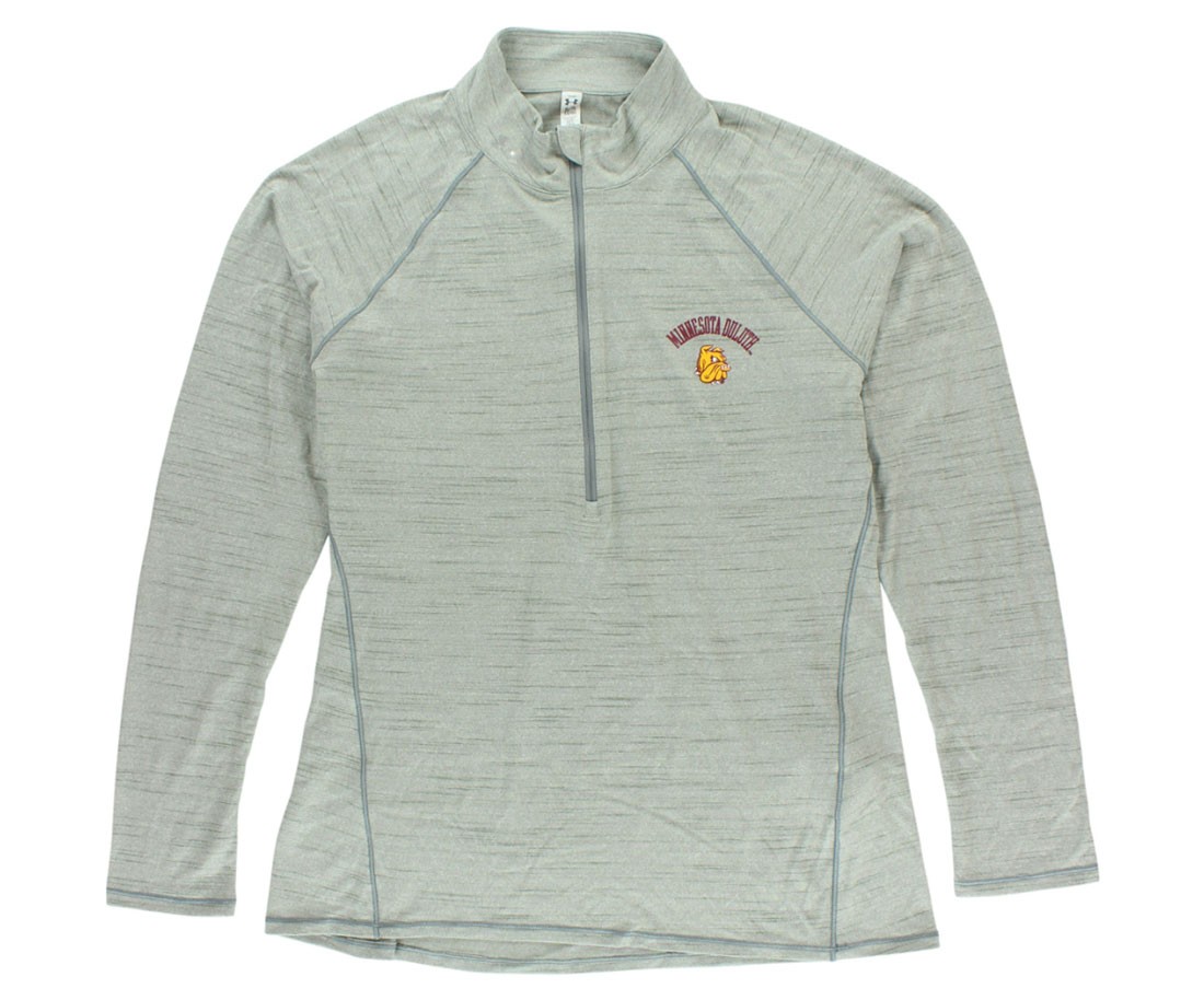 Under Armour Mens Minnesota Duluth Half Zip Poly Tech Pullover Shirt Grey gallery