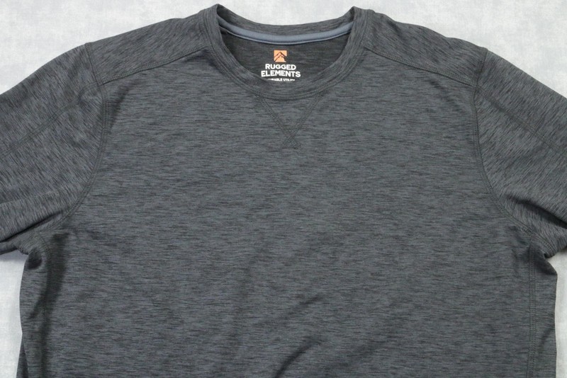 Rugged Elements Shirt Mens Large Gray Long Sleeve Raglan Lightweight Utility gallery