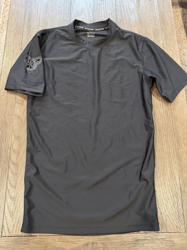 Mens Huge Sport Spandex Compression Shirt Black Medium Brand New gallery