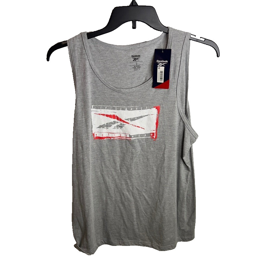 Reebok Men's Graphic Tank Top - Heather Grey Size 2XL gallery