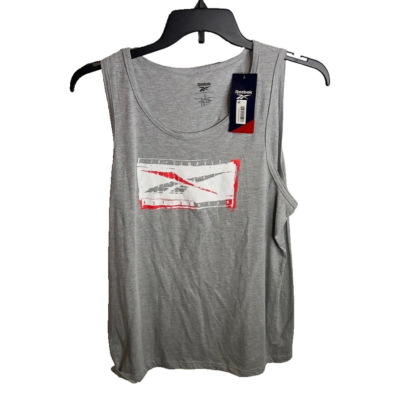 Reebok Men's Graphic Tank Top - Heather Grey Size 2XL gallery