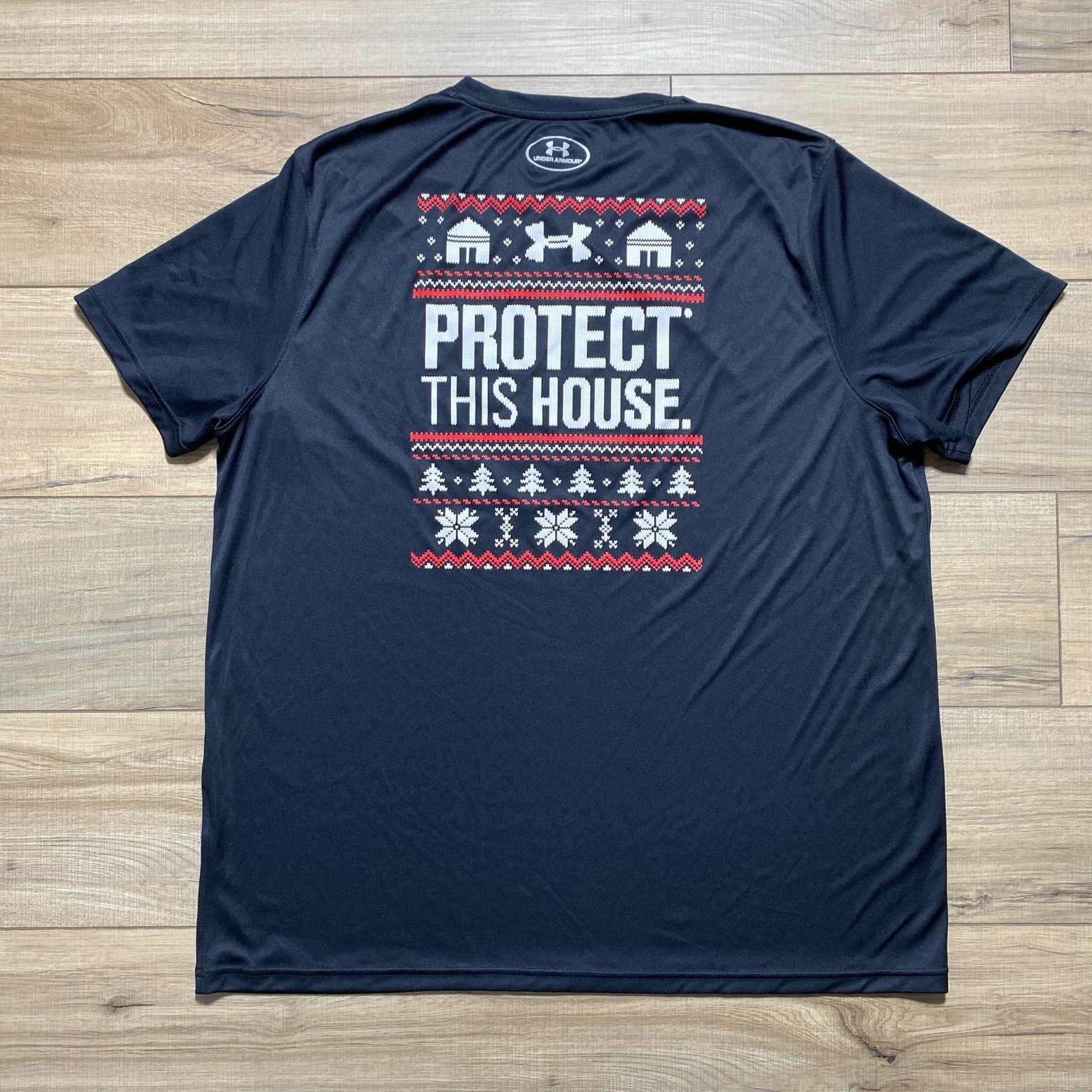 Team Under Armour Mens Protect This House Holiday Christmas Short Sleeve 2XL gallery
