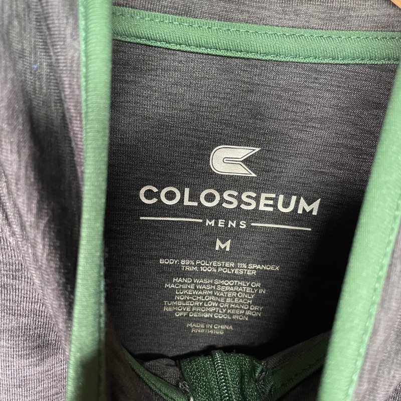 Colosseum Quarter Zip Pullover Mens Medium Gray Excellent EMU Eastern Michigan gallery