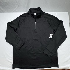 Old Navy Go-Dry Cool 1/4 Zip Long Sleeve Lightweight Pullover Black Mens L Tall