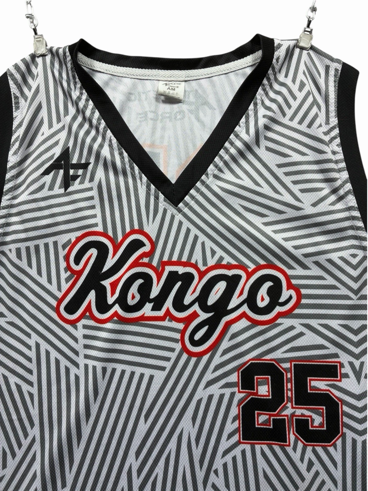 Athletic Force Kongo #25 Full Print Custom Basketball Jersey Men’s Size M gallery