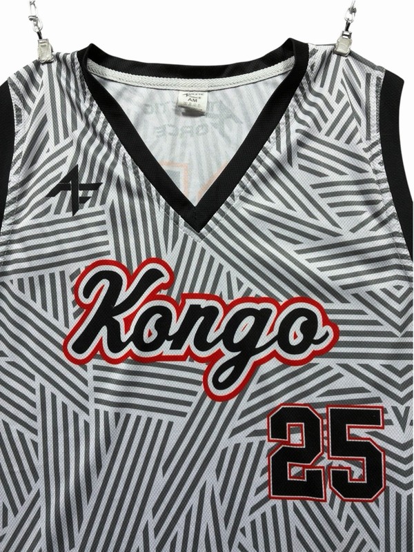 Athletic Force Kongo #25 Full Print Custom Basketball Jersey Men’s Size M gallery