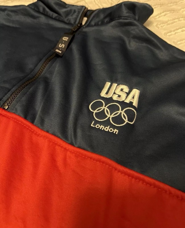 USA Olympic Committee Pullover Size Adult XL Jacket London Made in U.S.A gallery
